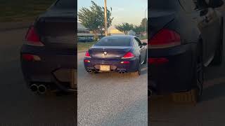 E63 BMW M6 6 Speed Straight Piped Pullaway [upl. by Romelda]