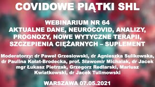 WEBINAR SHL nr 64 PANDEMIA COVID19  AKTUALNE DANE NEUROCOVID ANALIZY I PROGNOZY [upl. by Landan]