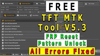 TFT MTK V503 Fix All  Phone Not Connect Fix  TFT MTK Latest Version Fix All Error  FRP Pattern [upl. by Nelleoj]