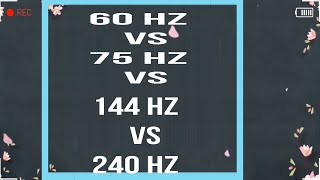 60hz vs 75hz vs 144hz vs 240hz Monitör Farkları 60hz vs 75hz vs 144hz vs 240hz monitor difference [upl. by Lamoree]