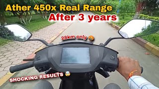 Ather 450x Real Range after 3 years and 15000km shocking results 🤯 [upl. by Scopp]