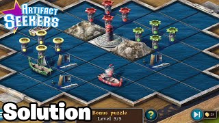 Artifact Seekers  Bonus Puzzle Level 5 colored boats  EP 3 Solution [upl. by Karine]