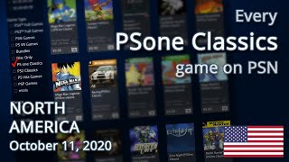 Every PSone CLASSICS game on the PlayStation Store NA [upl. by Rosina643]