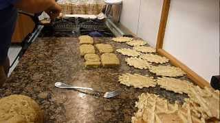 Making Authentic Italian Pizzelle on an Antique Cast Iron Pizzelle Iron [upl. by Shaine]