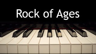 Rock of Ages  piano instrumental hymn with lyrics [upl. by Esiuolyram]