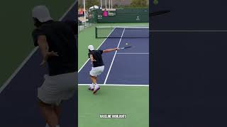 Lorenzo Musetti with some sweet striking against Francisco Cerundolo at Indian Wells in 2023 🔥 [upl. by Neillij]