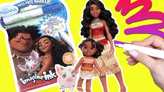 Moana 2 Movie Imagine Ink Activity Coloring Book with Magic Marker [upl. by Llehcar]