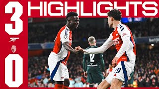 HIGHLIGHTS  Arsenal vs AS Monaco 30  Champions League  Saka scores LewisSkelly impresses [upl. by Aramoiz]