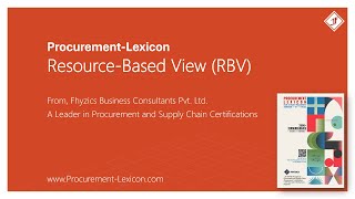 Resource Based View RBV from Procurement Lexicon [upl. by Hovey]