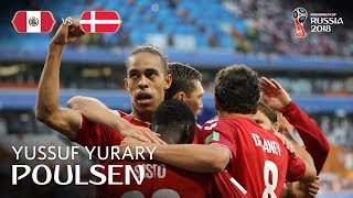 Yussuf Yurary POULSEN Goal  Peru v Denmark  MATCH 6 [upl. by Gainer896]