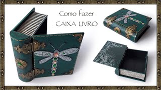 Idéia de CAIXA LIVRO estilo Vintage  DIY [upl. by Nnyw]