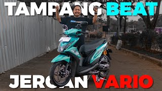 Review Modifikasi Honda Vario BERBULU Beat  MODIF SWAP ENGINE VARIO [upl. by Rriocard]