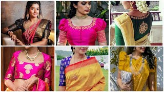 New Traditional Blouse Designs For Pattu Sarees [upl. by Maynord]