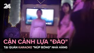 Cận cảnh lựa quotđàoquot tại quán karaoke quotnúp bóngquot nhà hàng  VTV24 [upl. by Tima]