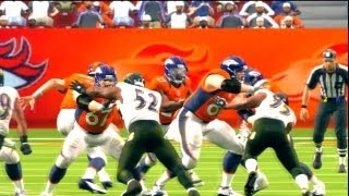 NFL Playoffs 2013 Div Round  Baltimore Ravens vs Denver Broncos  2nd Qrt  Madden 13  HD [upl. by Allenrad909]