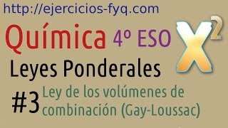 Ley de los volúmenes de combinación GayLoussac [upl. by Ertnom523]