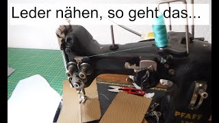 🧵 Leder nähen so gehts Schritt für Schritt [upl. by Olmstead]