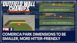 Comerica Park dimensions to be smaller more hitterfriendly for 2023 [upl. by Ninnahc769]