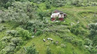 Possible tornado damage in Forestville WNY [upl. by Hasina]