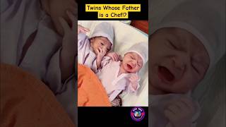 Chef Twin Newborn Babies adorable moments AfterBirth [upl. by Panchito16]