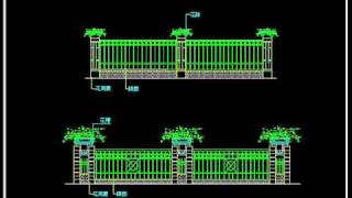 【Autocad Block Download】Wrought iron railing fence designwmv [upl. by Ettesoj]