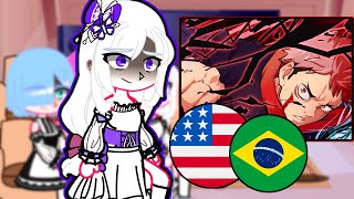 ReZero reacts to Subaru as Itadori Yuji🇺🇸🇧🇷 1  ReZeroJujutsu Kaisen [upl. by Hesther]