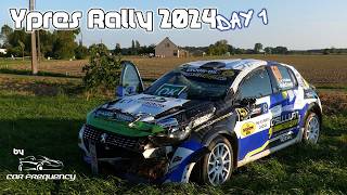 Ypres Rally 2024  DAY 1  Fast ACTION  Huge CRASH  Pure SOUND [upl. by Millwater]