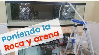 Instalación de una pecera marina  Roca Arena y Agua [upl. by Keele]