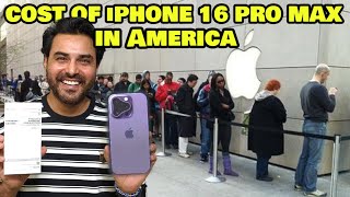 Cost Of iPhone 16 Pro Max In America  1 TB Iphone 16 Pro Max Cost In USA  Hindi Vlog [upl. by Damita]