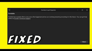 Fortnite Athena Crash Reporter  Fortnite Has crash we are very sorry this happened Fixed [upl. by Assilen]