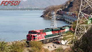 Tren Intermodal Tomando el Desvío Ferroviario de Manzanillo Colima [upl. by Benilda]