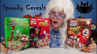 Spooky Cereals Apple Jacks Froot Loops Chocolate Frosted Flakes Spoooky Marshmallows [upl. by Regni]