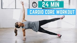 24 Min Cardio and Core Workout  Cardio Core Interval Training [upl. by Otreblada]