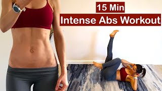 15 Min Intense Abs Workout  No Equipment [upl. by Inverson]