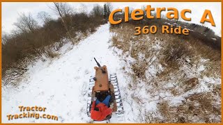 Cletrac A crawler in snow  Insta360 camera [upl. by Arahat301]