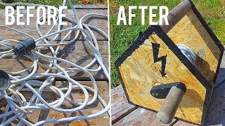 Easy Way to Organize Your Extension Cord Extension Cord Reel DIY [upl. by Ynohtnaeoj]