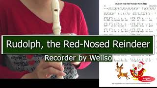 Rudolph the RedNosed Reindeer  Christmas Music with Recorder  Relaxing Music [upl. by Wittenburg]