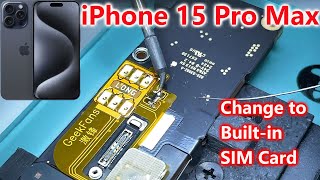 iPhone 15 Pro MaxHow to change to a built in SIM Card [upl. by Aluin]