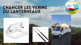 Changer les vérins de Lanterneaux Camping Car [upl. by Ellainad135]