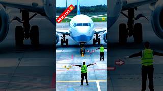 How to park plane  Piolet how to park aeroplane  Aeroplane channel  Funny shorts  aviation [upl. by Aiasi]