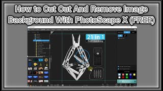 How to Cut Out And Remove Using Transparency Image Background With PhotoScape X FREE [upl. by Neleh]