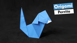 Cómo hacer un Perro de Origami que mueve la cola  Tutorial Paso a Paso PapelyPliegue [upl. by Nageek222]