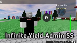 Roblox script showcase 19  Infinite Yield SS Admin [upl. by Schuh26]