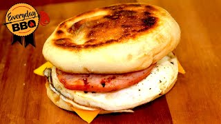 McDonald’s Egg McMuffin Breakfast Sandwich Copycat Recipe on The Blackstone Griddle  Everyday BBQ [upl. by Cheshire]