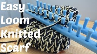 Easy Loom Knitted Scarf [upl. by Sirrap]