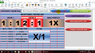 NOWGOAL EXCEL ANALİZ V3 [upl. by Saddler]