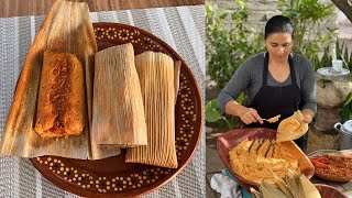 Tamales de Carne Sonorenses Tamales Rojos  La Herencia de las Viudas [upl. by Anitnauq]