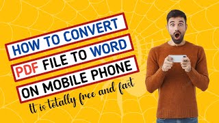 Convert pdf to word on mobile using WPS Office [upl. by Blinnie]