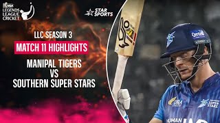 Shreevats Goswamis Super Stars secure 42run win over Harbhajans Tigers  LLCOnStar Highlights [upl. by Ymme]