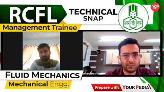 Fluid Mechanics Technical Snap for RCFL Management Trainee  Mechanical Engg  Start Preparation [upl. by Orv]